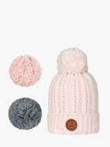 Muts Met Verwisselbare Pompon Cabaia Beige hats MOSCOWMU